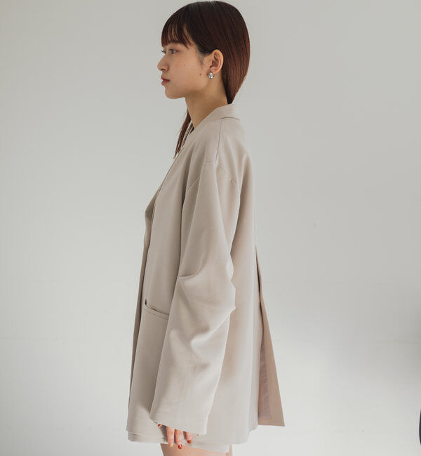  「【裏地あり/デザイン袖】デザインオーバージャケット」|ブルゾン・スタジャン|