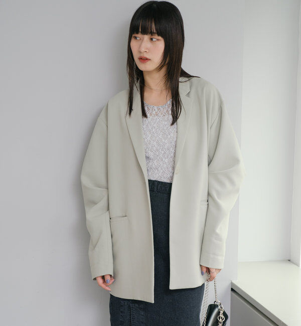  「【裏地あり/デザイン袖】デザインオーバージャケット」|ブルゾン・スタジャン|