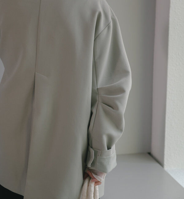  「【裏地あり/デザイン袖】デザインオーバージャケット」|ブルゾン・スタジャン|