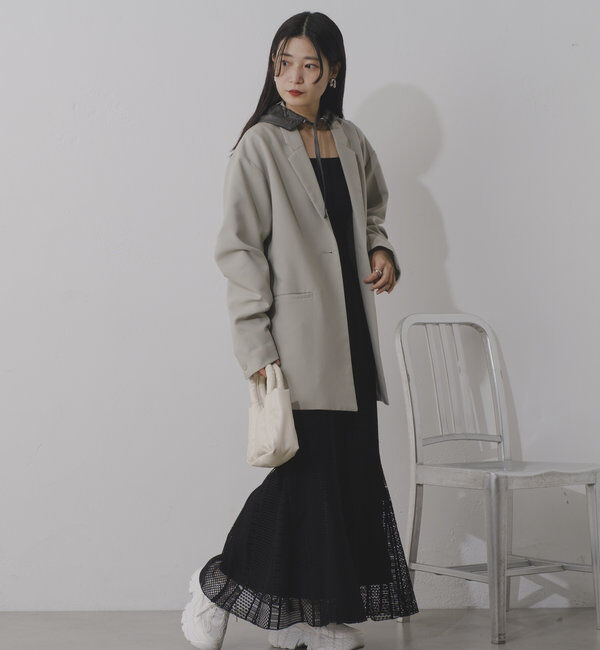  「【裏地あり/デザイン袖】デザインオーバージャケット」|ブルゾン・スタジャン|