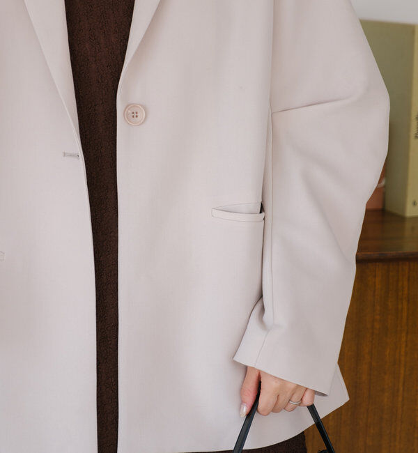  「【裏地あり/デザイン袖】デザインオーバージャケット」|ブルゾン・スタジャン|