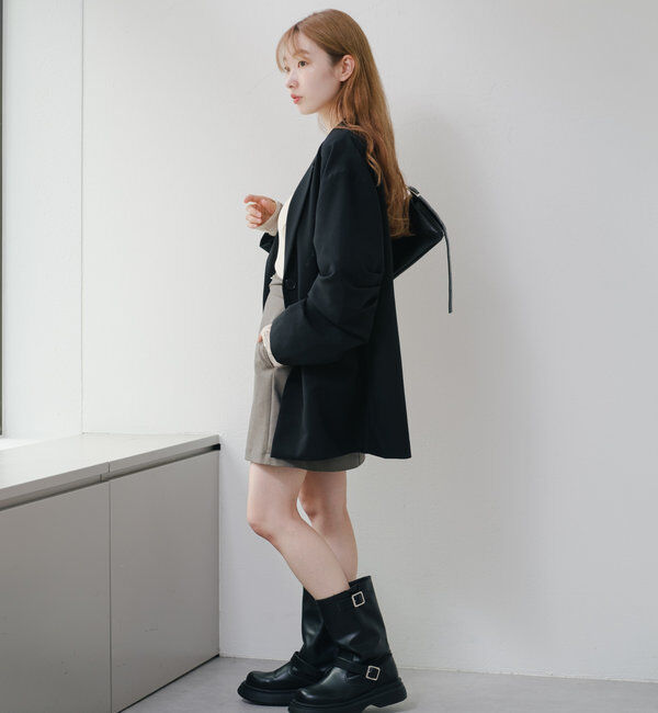  「【裏地あり/デザイン袖】デザインオーバージャケット」|ブルゾン・スタジャン|