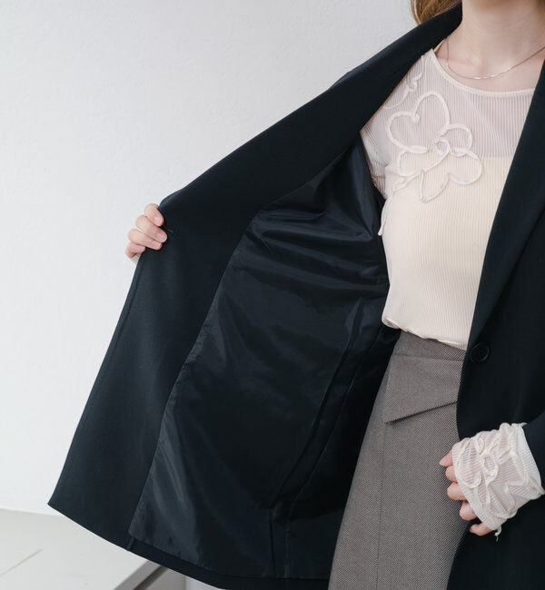  「【裏地あり/デザイン袖】デザインオーバージャケット」|ブルゾン・スタジャン|