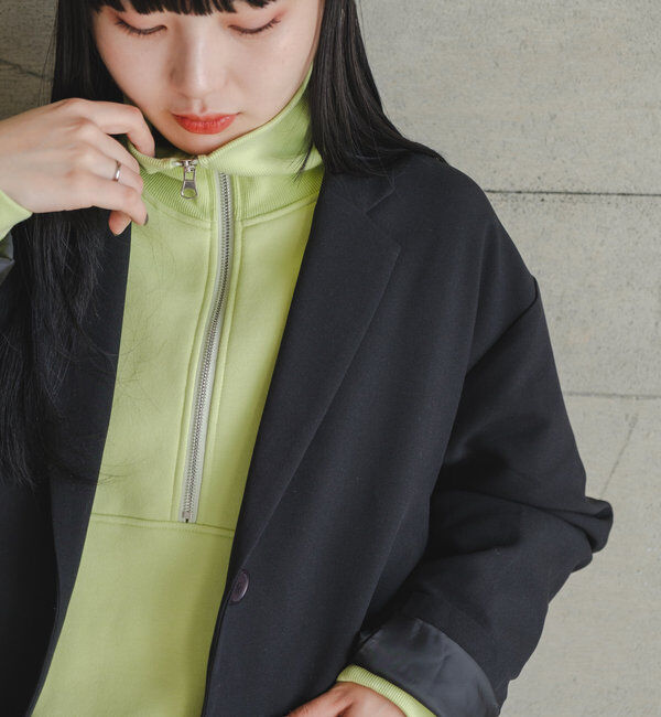  「【裏地あり/デザイン袖】デザインオーバージャケット」|ブルゾン・スタジャン|