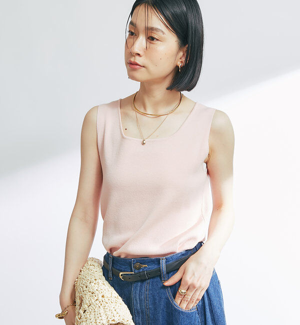 「《着心地が良い》ニットタンクトップ」|ニット・セーター|