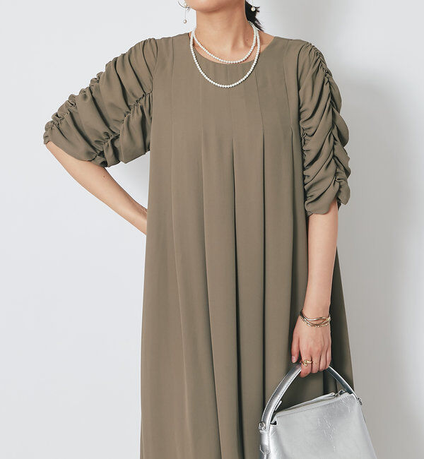  「ドレープシャーリングワンピース」|その他|