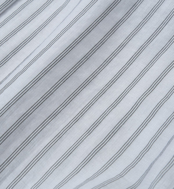  「《後ろ姿も綺麗に決まる◎》シアードビーストライプブラウス」|シャツ・ブラウス|