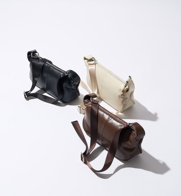  「【cache cache(カシュカシュ)】横長ソフトショルダーバッグ」|クラッチバッグ|