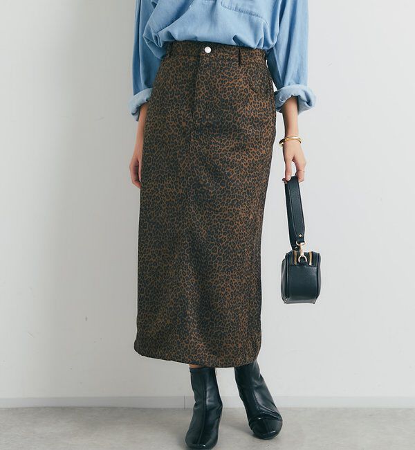  「《美シルエット◎》スエードナロースカート」|スカート|