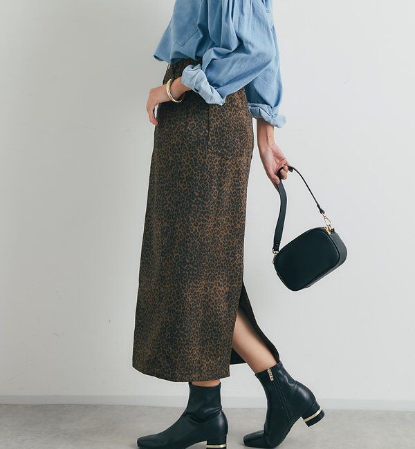  「《美シルエット◎》スエードナロースカート」|スカート|