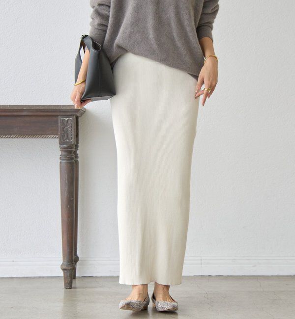  「予約【新色追加/マイナス3kg/レビュー高評価☆】リブタイトスカート」|スカート|