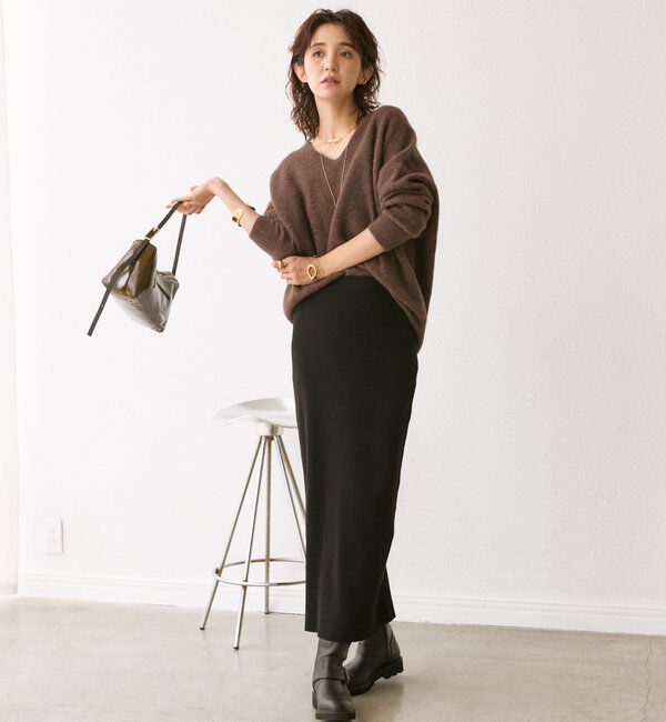  「予約【新色追加/マイナス3kg/レビュー高評価☆】リブタイトスカート」|スカート|