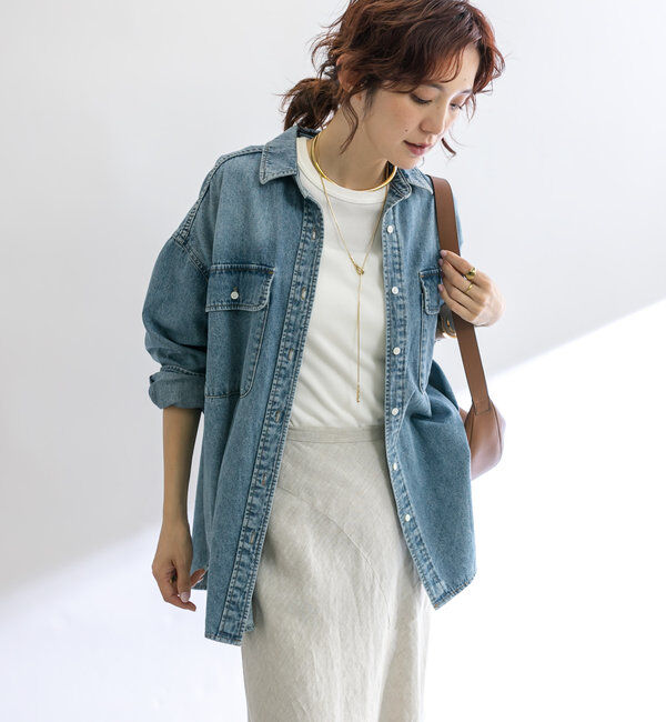  「【ベストセラー】【MONN.:.(モン)】ビッグデニムシャツ」|シャツ・ブラウス|