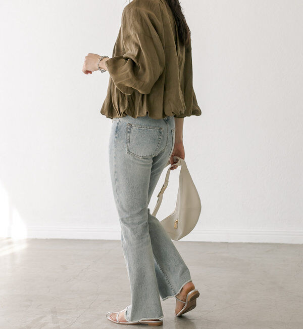  「【MONN.:. (モン)】フレアデニム」|デニム|