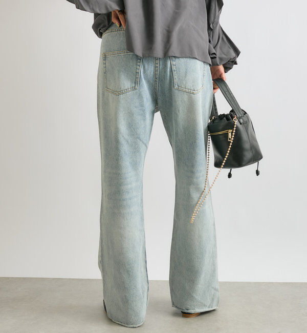  「【MONN.:. (モン)】フレアデニム」|デニム|