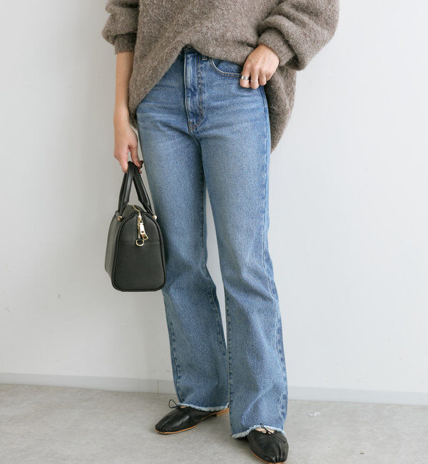  「【MONN.:. (モン)】フレアデニム」|デニム|