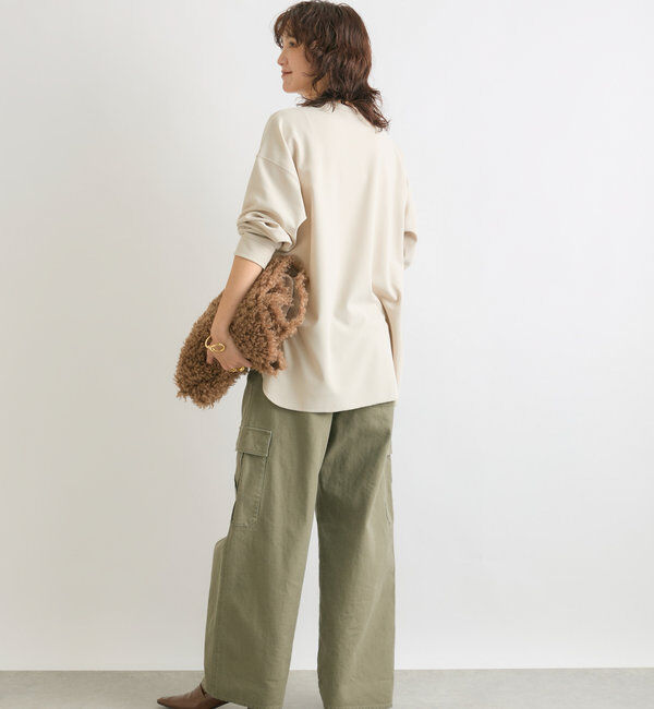  「【ウォッシャブル/しわになりにくい】カットジョーゼットプルオーバー」|Tシャツ・カットソー|