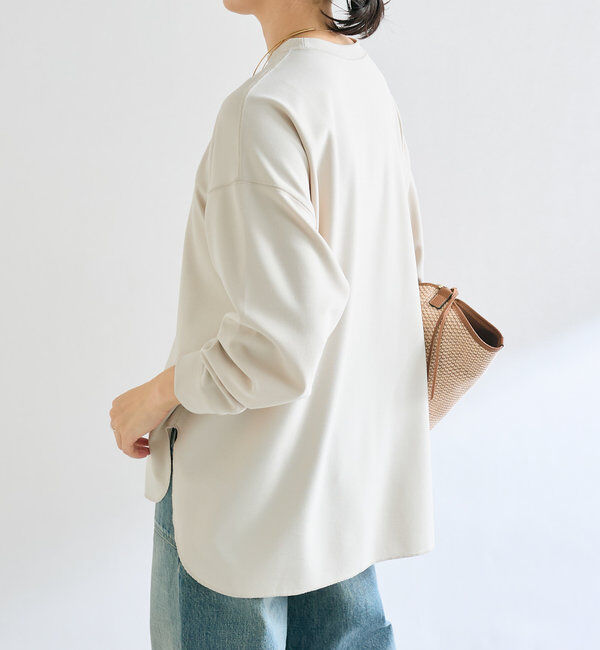  「【ウォッシャブル/しわになりにくい】カットジョーゼットプルオーバー」|Tシャツ・カットソー|