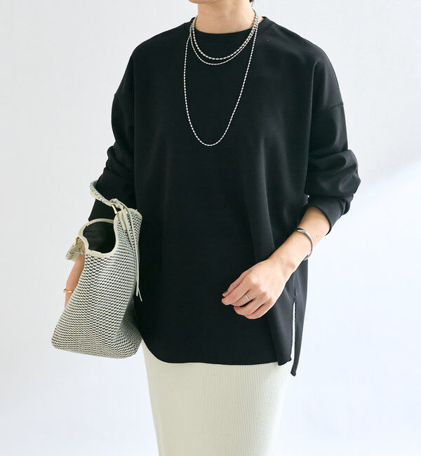  「【ウォッシャブル/しわになりにくい】カットジョーゼットプルオーバー」|Tシャツ・カットソー|