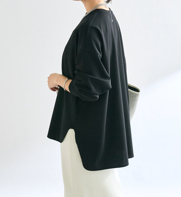  「【ウォッシャブル/しわになりにくい】カットジョーゼットプルオーバー」|Tシャツ・カットソー|