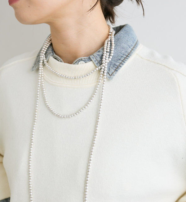  「【存在感抜群】ライトボールチェーンネックレス」|ブローチ・コサージュ|