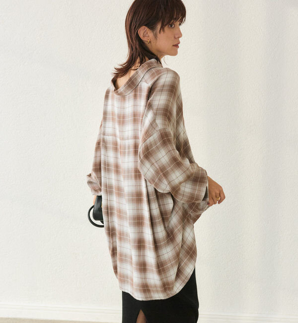  「ウォッシュドチェックワイドシャツ」|シャツ・ブラウス|