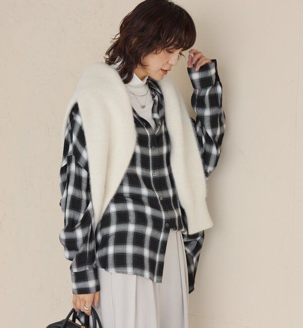  「ウォッシュドチェックワイドシャツ」|シャツ・ブラウス|