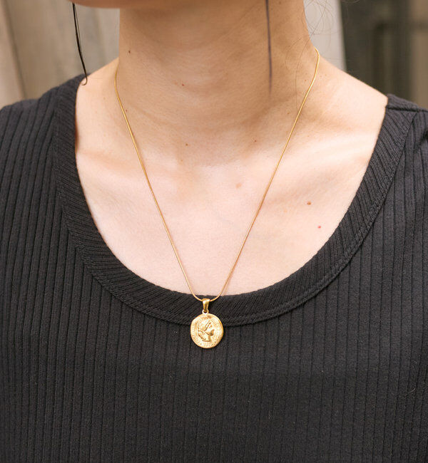  「【R.good(アールドットグッド)】コインショートネックレス」|リング|