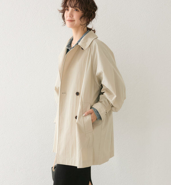  「【ラフに羽織れる】オーバーミドルトレンチコート」|トレンチコート|
