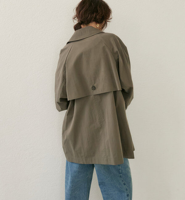  「【ラフに羽織れる】オーバーミドルトレンチコート」|トレンチコート|