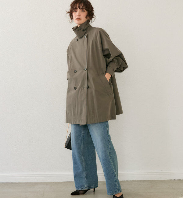  「【ラフに羽織れる】オーバーミドルトレンチコート」|トレンチコート|