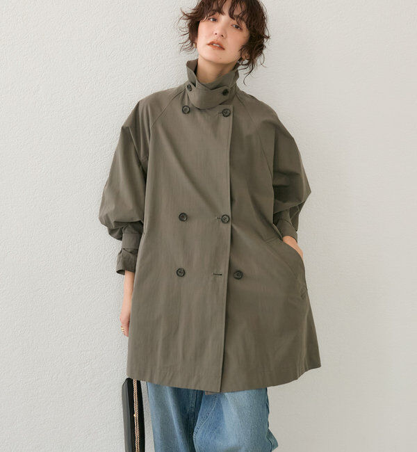  「【ラフに羽織れる】オーバーミドルトレンチコート」|トレンチコート|