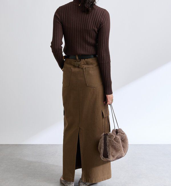  「【MONN.:.(モン)】カーゴマキシスカート」|スカート|