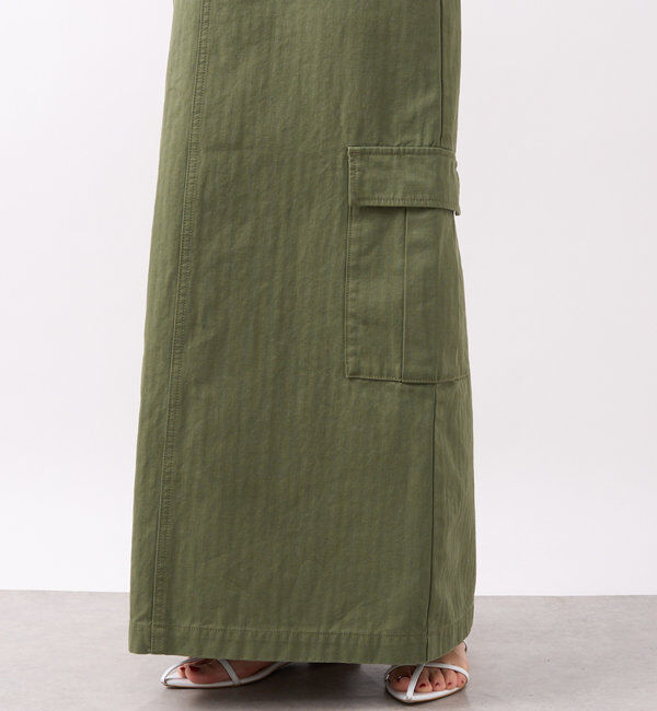  「【MONN.:.(モン)】カーゴマキシスカート」|スカート|