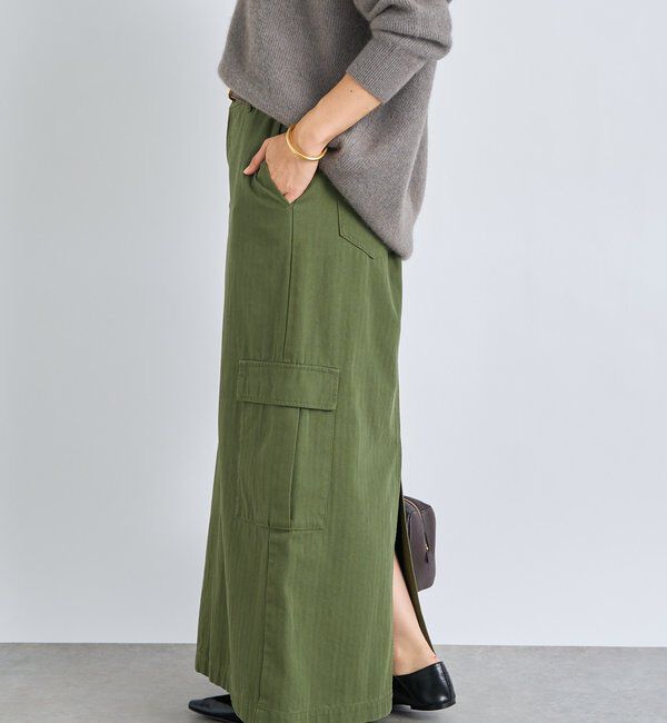  「【MONN.:.(モン)】カーゴマキシスカート」|スカート|