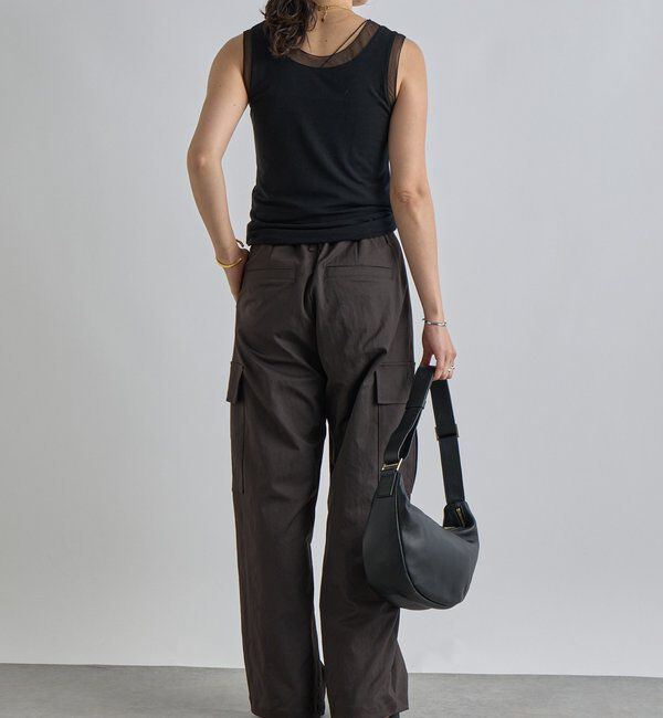  「【抜け感】チュールコンビタンク」|キャミソール|