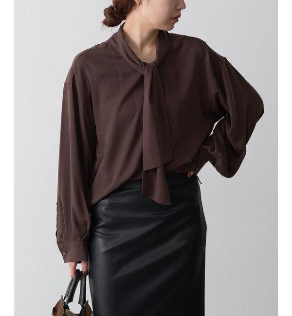  「キュプラボウタイブラウス」|シャツ・ブラウス|
