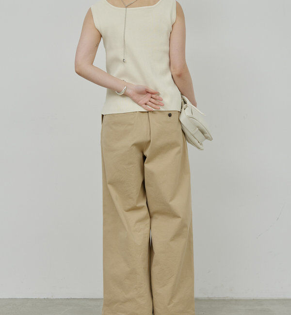  「【セットアップ対応】フレンチスリーブリブニット」|ニット・セーター|