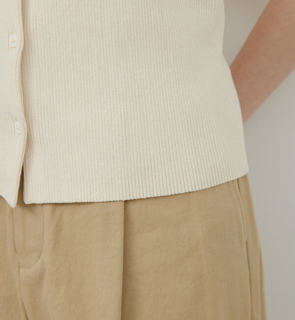  「【セットアップ対応】フレンチスリーブリブニット」|ニット・セーター|