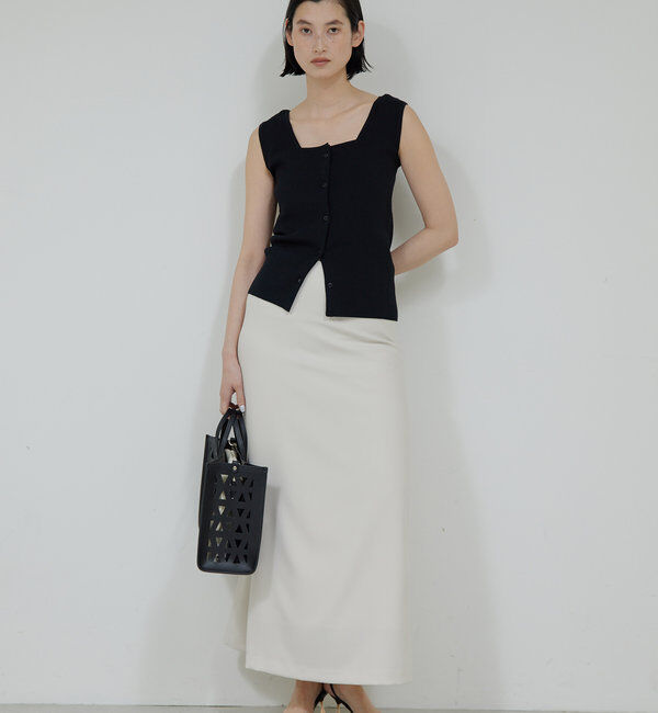  「【セットアップ対応】フレンチスリーブリブニット」|ニット・セーター|