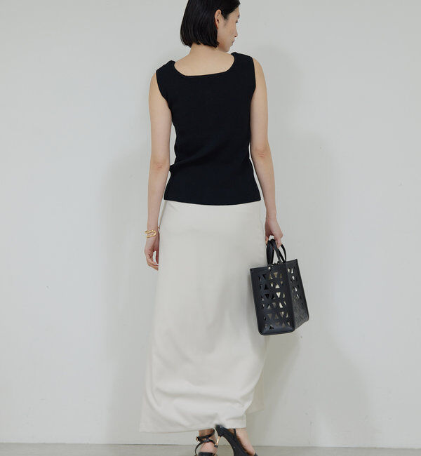  「【セットアップ対応】フレンチスリーブリブニット」|ニット・セーター|