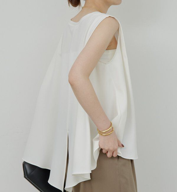  「【セットアップ対応】ジョーゼットバックスリットノースリーブ」|シャツ・ブラウス|