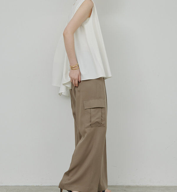  「【セットアップ対応】ジョーゼットバックスリットノースリーブ」|シャツ・ブラウス|