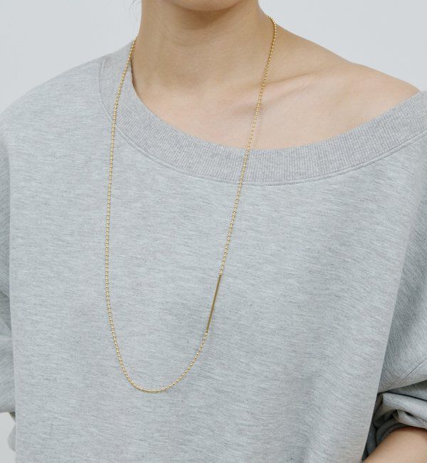  「ボールチェーンロングネックレス」|リング|ゴールド