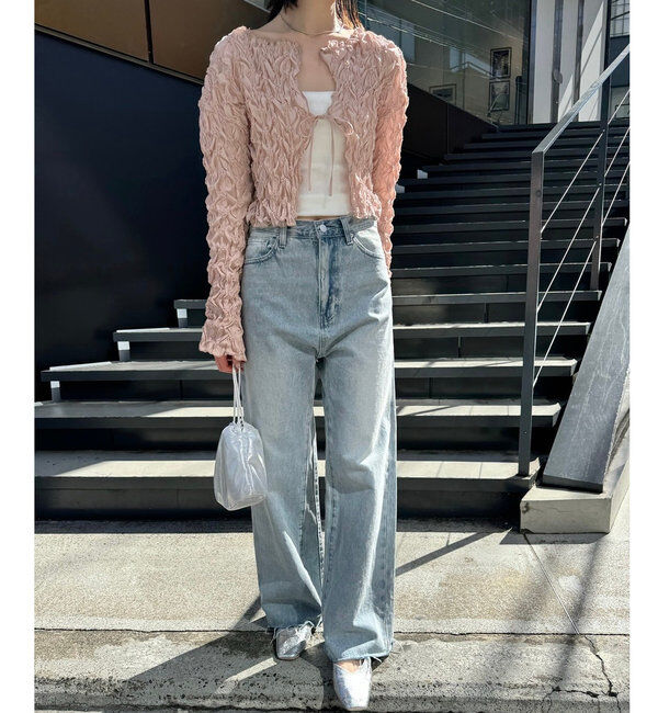  「【3サイズ展開】カットオフフレアデニム」|デニム|