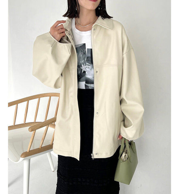  「【3色展開】フェイクレザージャケット」|その他|