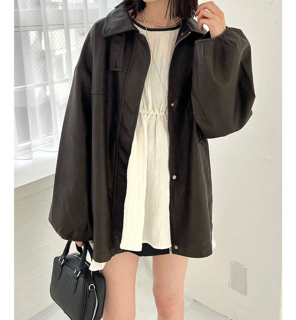  「【3色展開】フェイクレザージャケット」|その他|