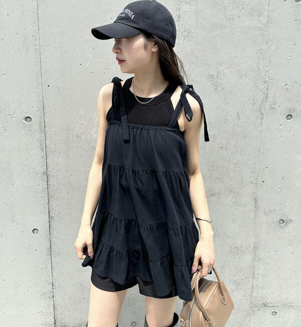  「[mline]肩リボンワンピース」|シャツ・ブラウス|