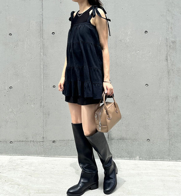  「[mline]肩リボンワンピース」|シャツ・ブラウス|