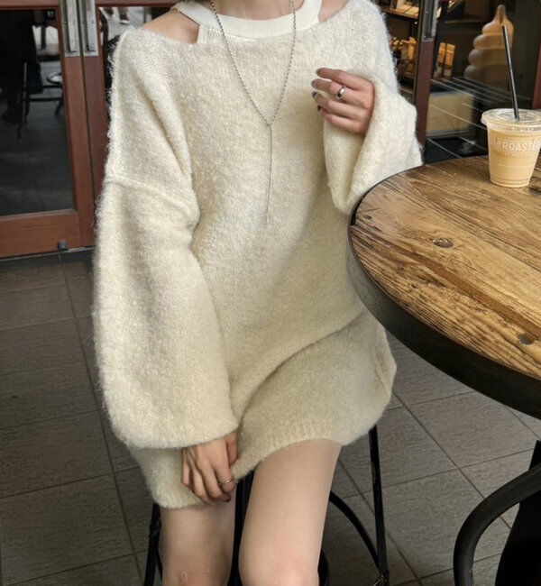  「【スタッフおすすめアイテム】ブークレMIXニット」|ニット・セーター|